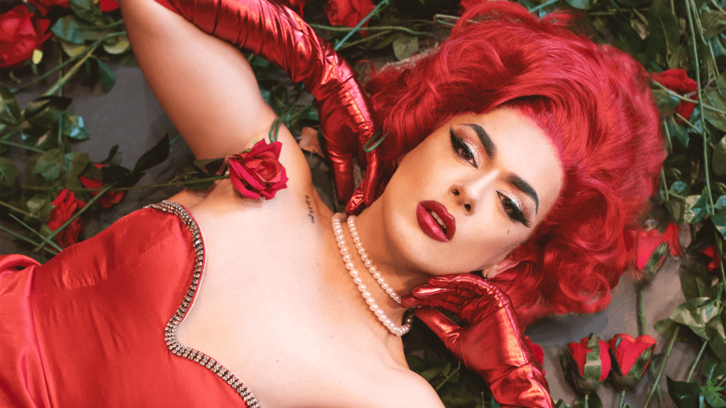 Portrait of Kosovan LGBTQ+ activist and drag artist Adelina Rose