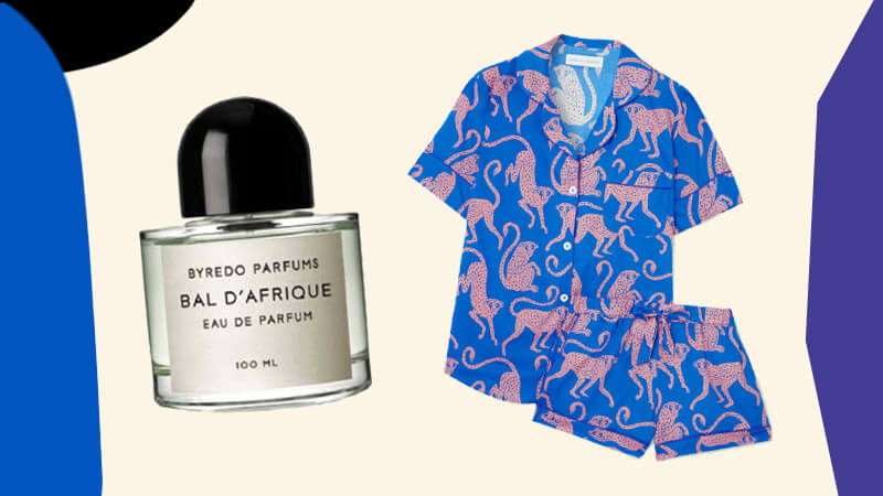 Bal D’Afrique, Byredo; Pyjama set from Desmond and Dempsey