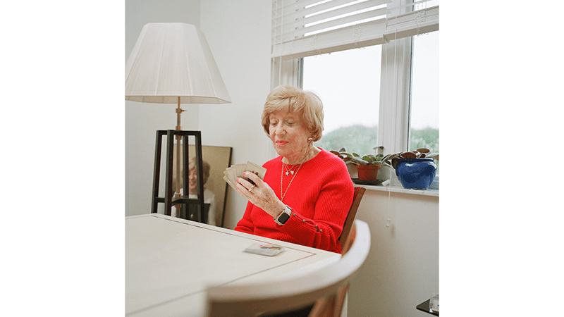 Portrait of centenarian Shirley Duhl at home in Palm Beach, Florida, photographed for the 100th Issue of Service95