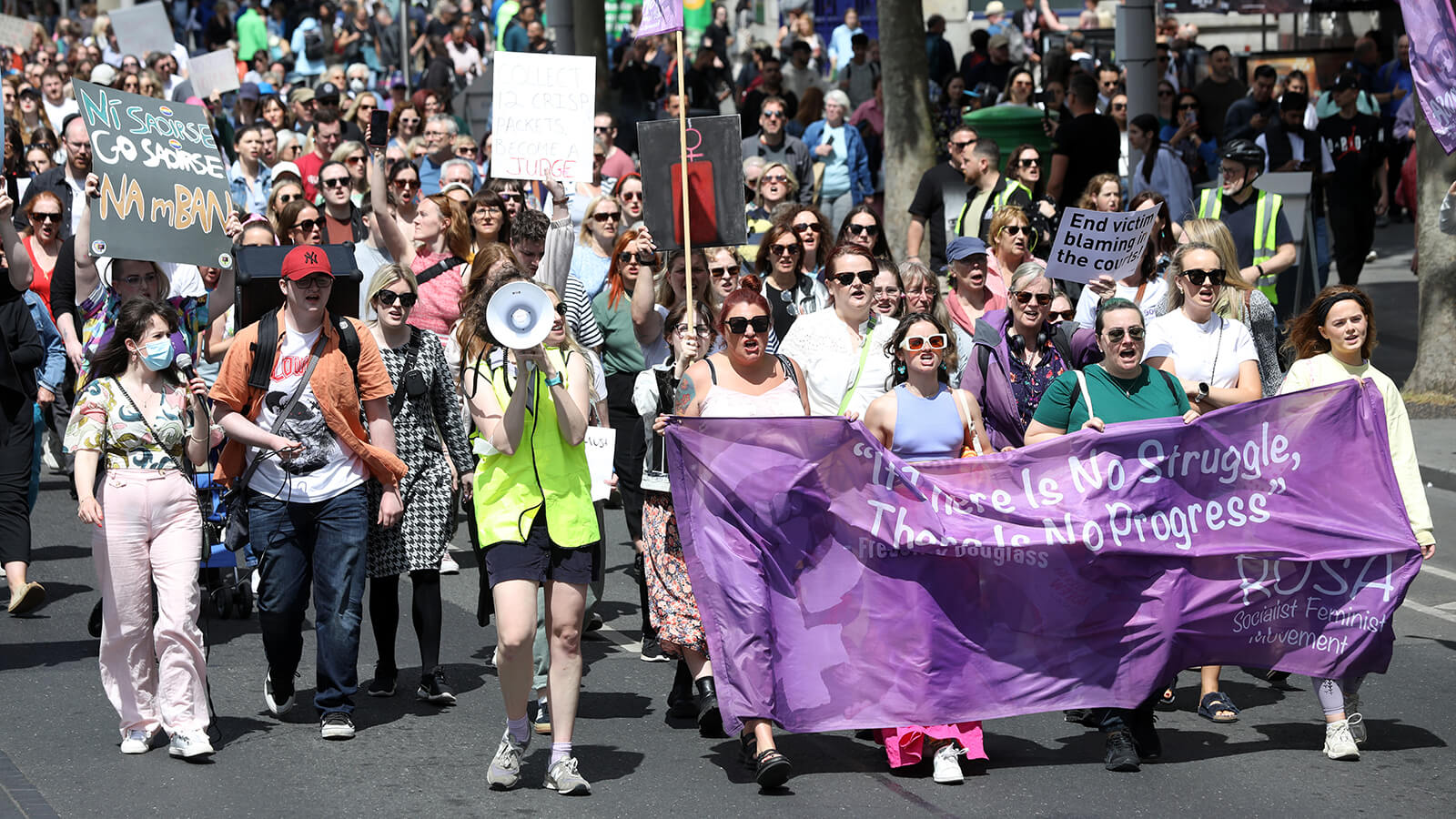 Protesters marching in solidarity with Natasha O'Brien in Dublin, June 2024, Sasko Lazarov/© RollingNews.ie