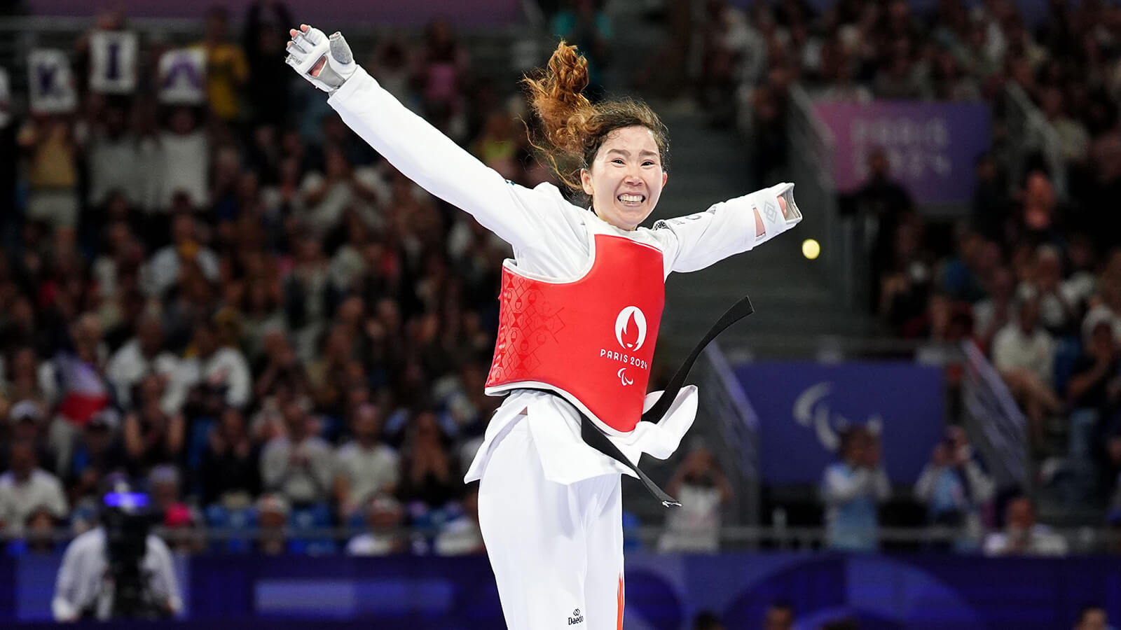 Zakia Khudadadi becomes the first member of the Refugee Paralympics Team to win a medal © Alamy